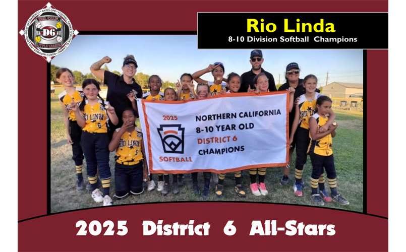 2025 D6 Baseball Champion - Rio Linda