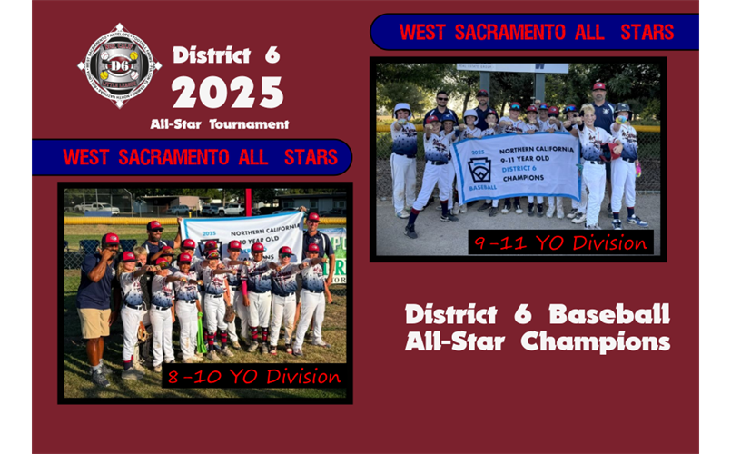 2025 District 6 Baseball Minors Divisions Champs!	