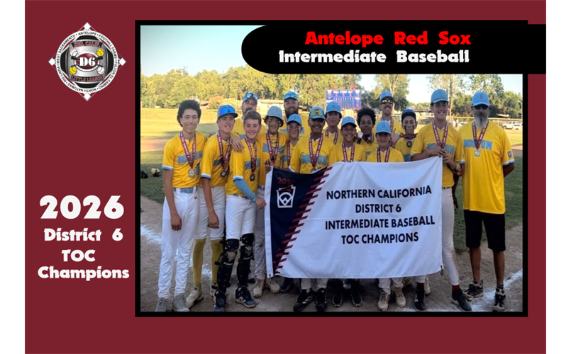 2026 TOC Champion - Antelope Red Sox